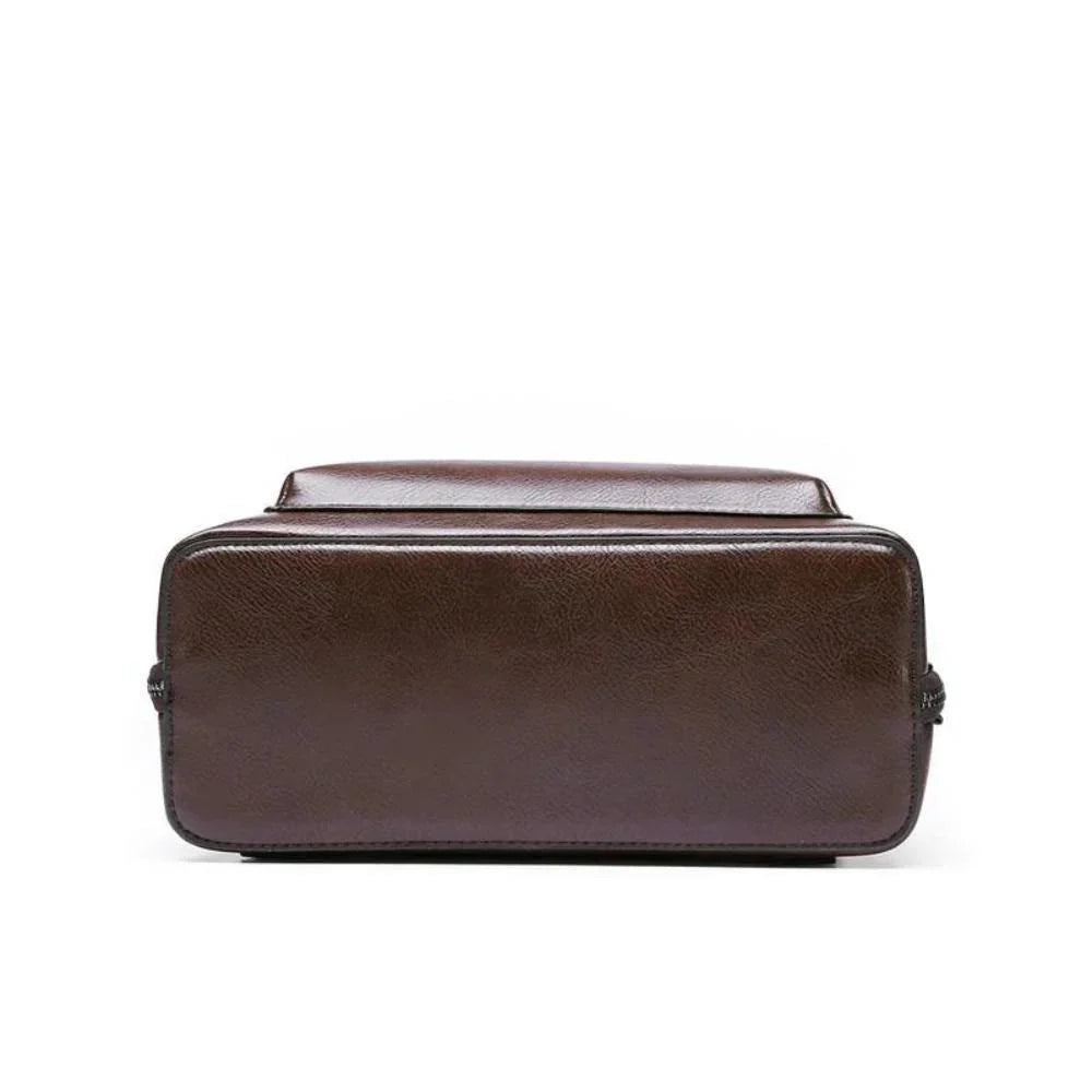 Alice - Mochila clásica de cuero con vuelo