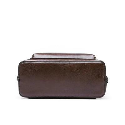 Alice - Mochila clásica de cuero con vuelo