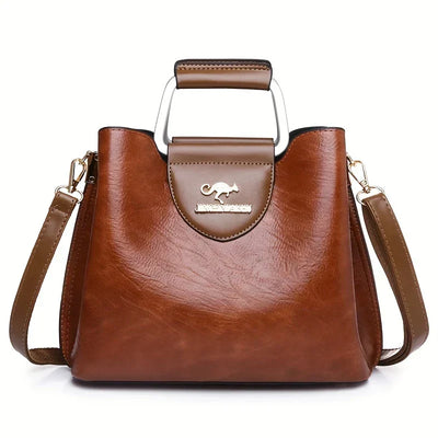 Isabella - Elegante bolso de cuero tipo cubo