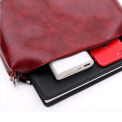 Riley - Conjunto de 4 bolsos vintage de cuero suave