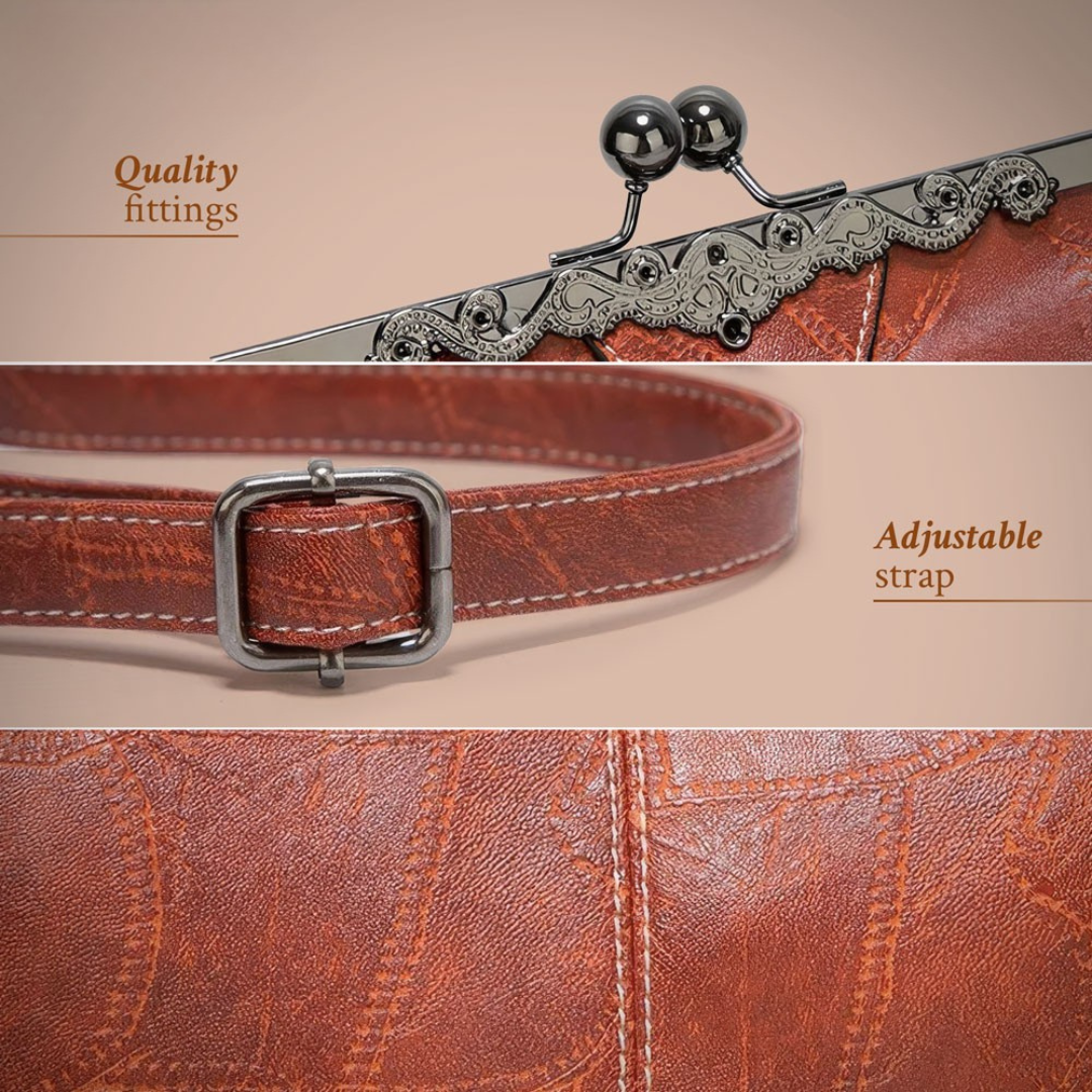 Evelyn - Bolso clásico vintage de piel