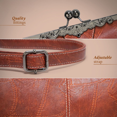 Evelyn - Bolso clásico vintage de piel