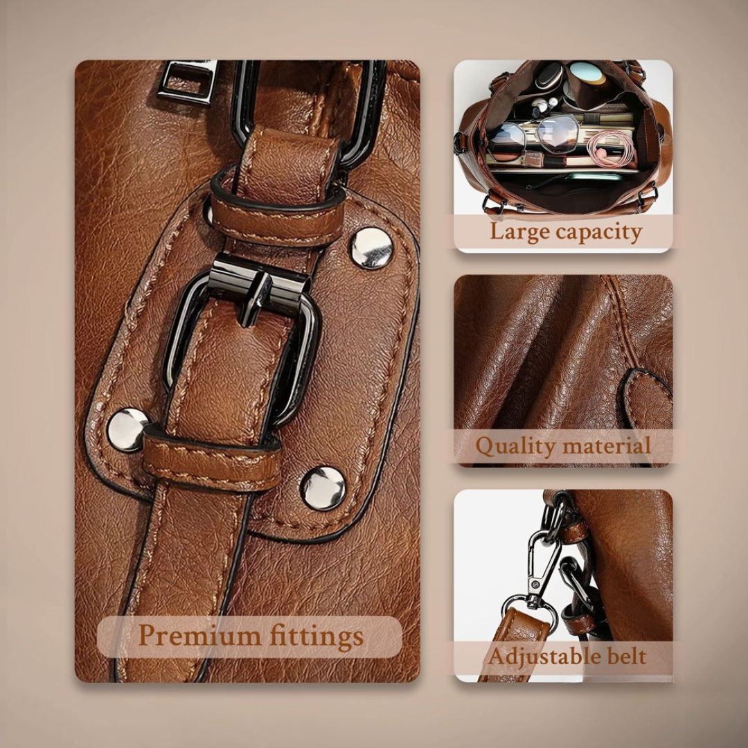 Louise - Bolso de hombro de piel con un elegante toque de elegancia