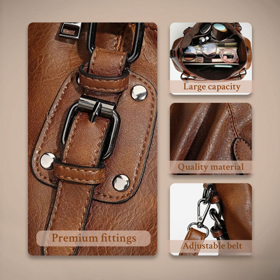 Louise - Bolso de hombro de piel con un elegante toque de elegancia