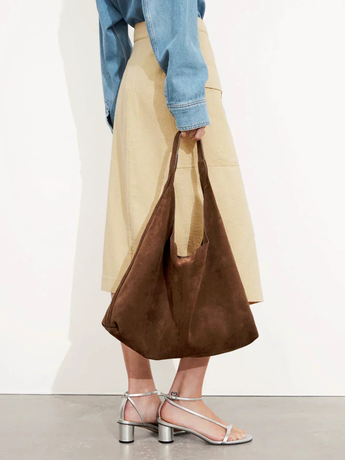 Bernice - Bolso vintage de ante de lujo