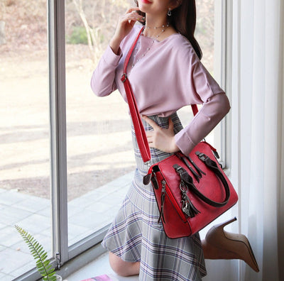 Avery - Juego de 4 bolsos de cuero esenciales