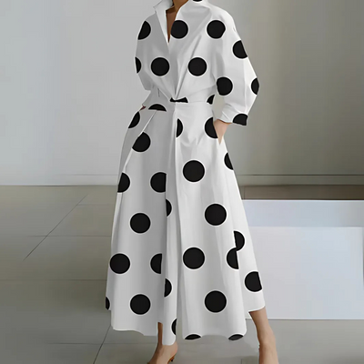 Vestido largo cruzado con solapa Faith™ 