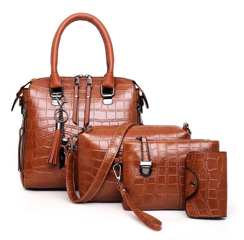Evelyn - Conjunto de 4 bolsos de cuero Everyday Elegance