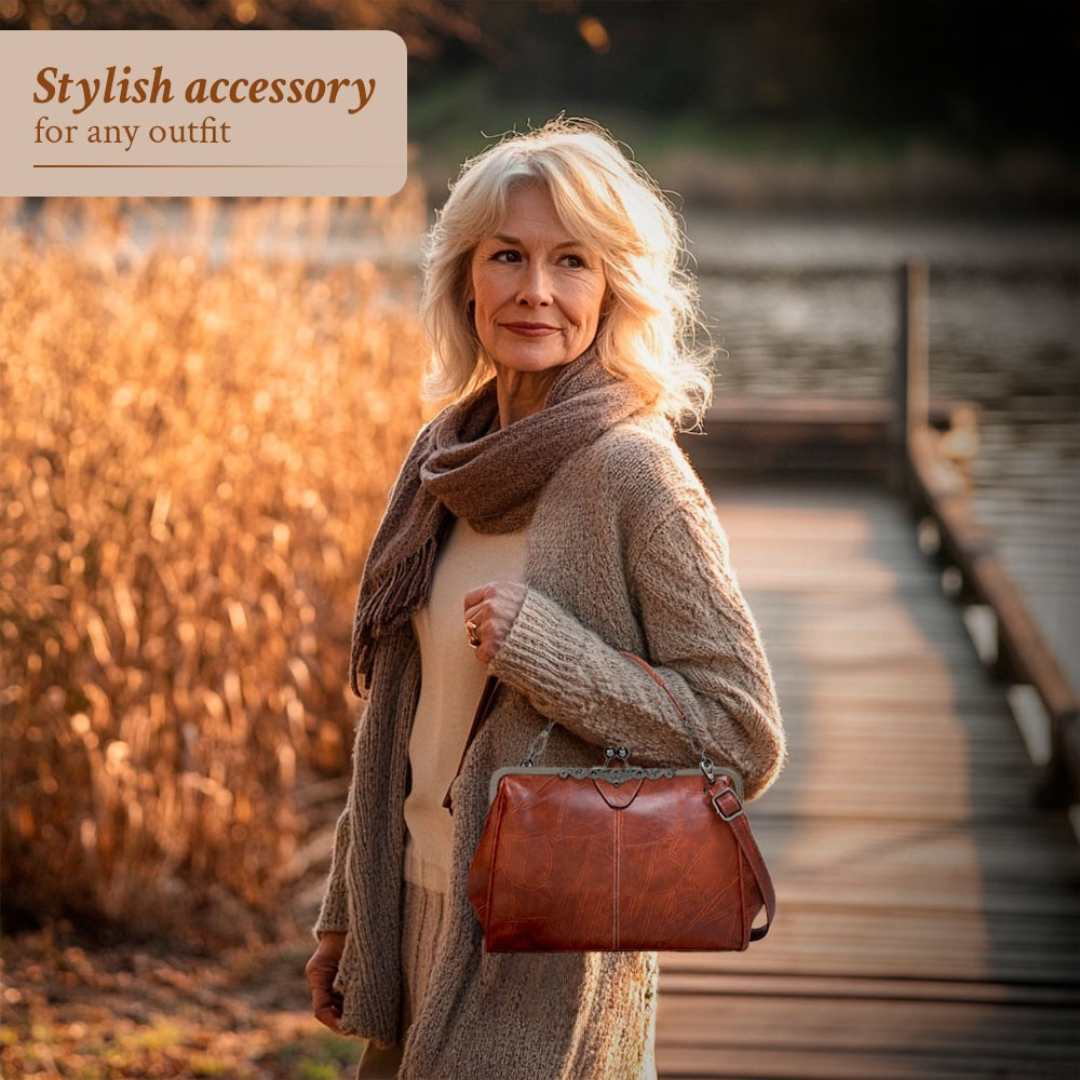 Evelyn - Bolso clásico vintage de piel