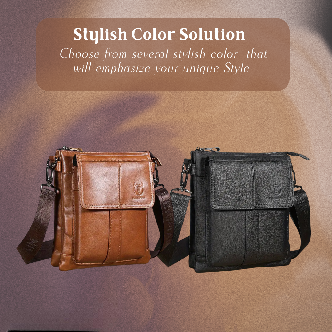 Nellie - Bolso bandolera de piel con dije vintage