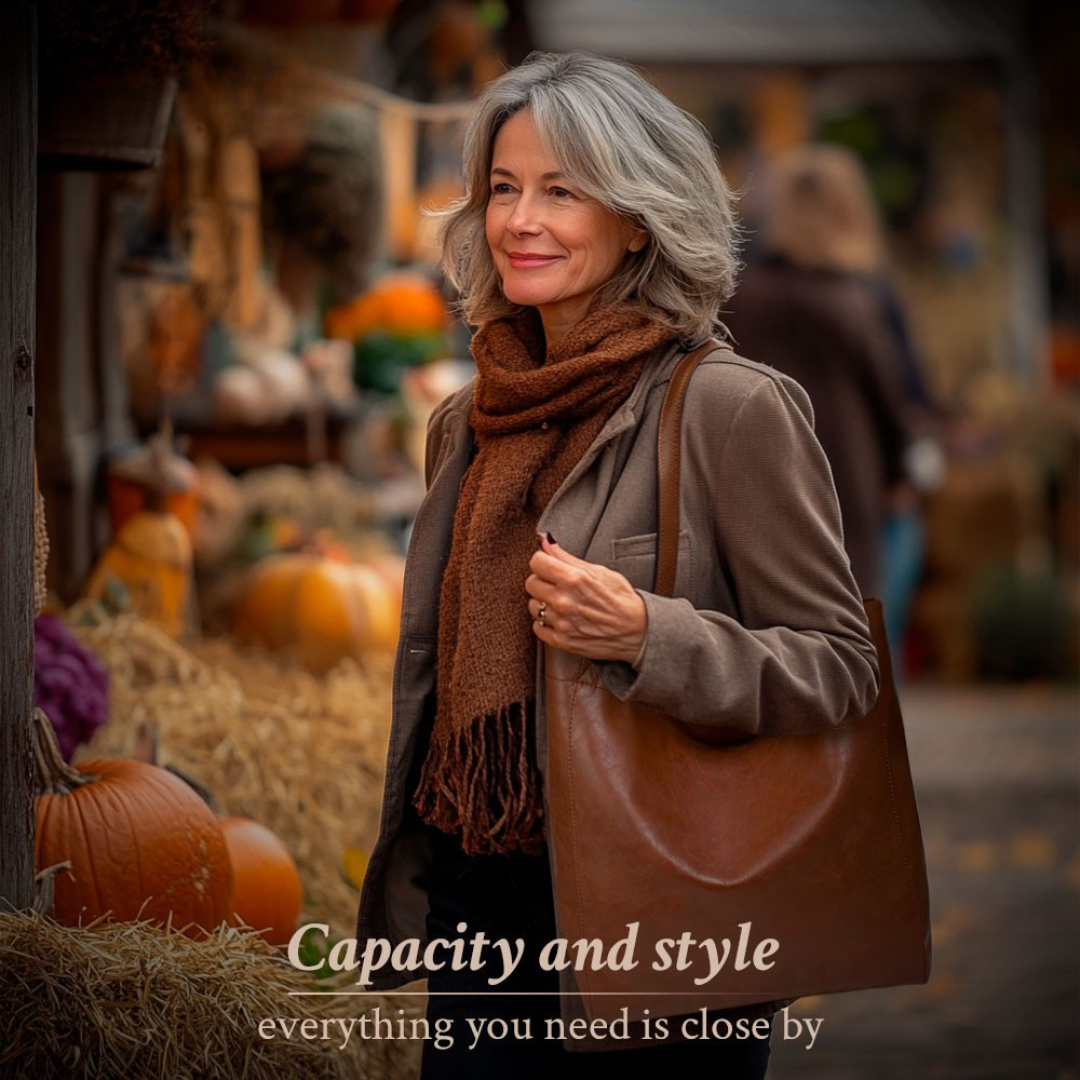 Carol - Bolso tote de cuero moderno y elegante