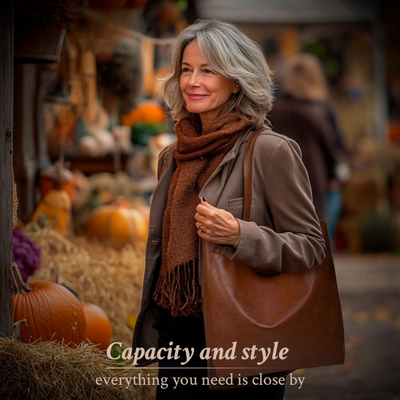 Carol - Bolso tote de cuero moderno y elegante