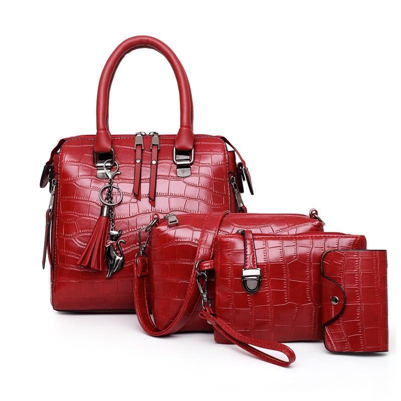 Evelyn - Conjunto de 4 bolsos de cuero Everyday Elegance