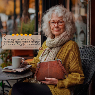 Evelyn - Bolso clásico vintage de piel