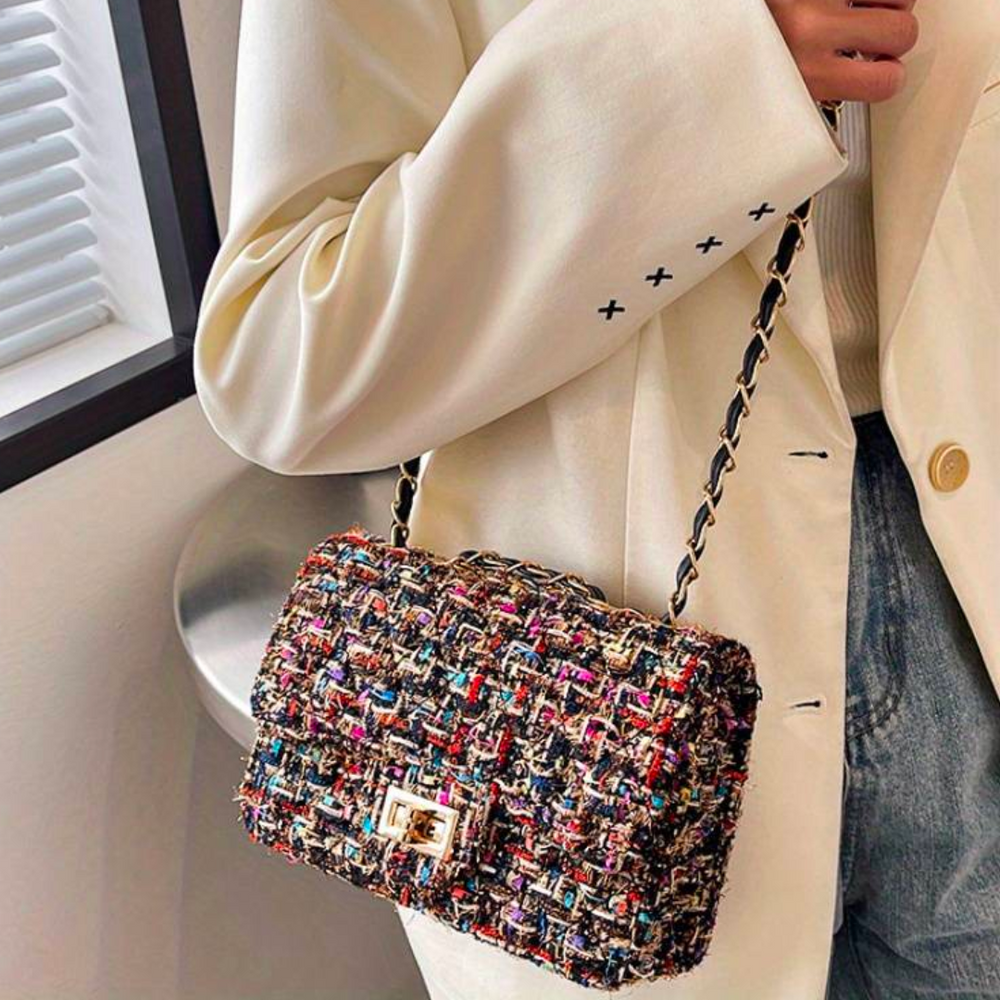 Madison - Bolso de hombro de tweed parisino