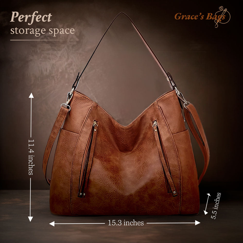 Olivia - Bolso de hombro de piel de lujo y elegancia