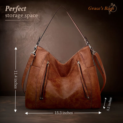 Olivia - Bolso de hombro de piel de lujo y elegancia