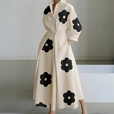 Vestido largo cruzado con solapa Faith™ 