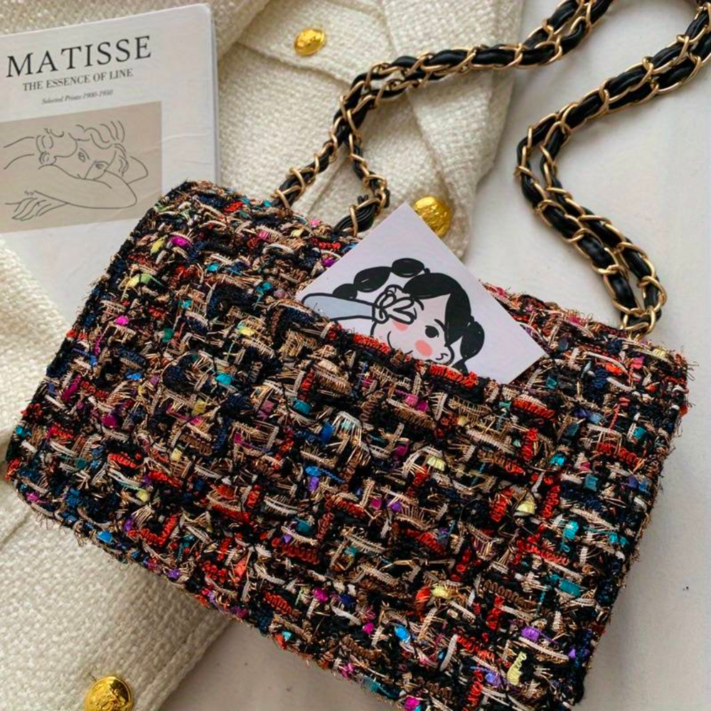 Madison - Bolso de hombro de tweed parisino