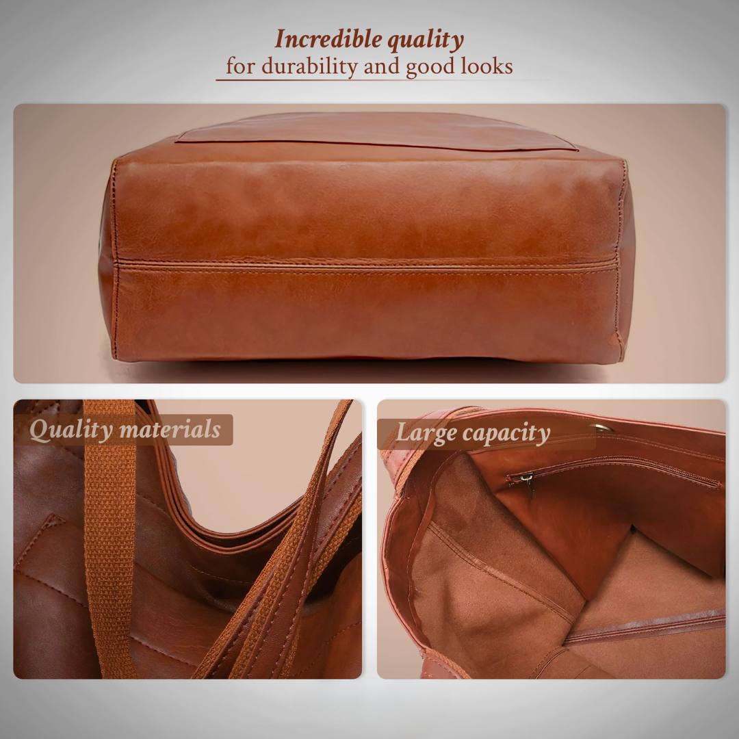 Carol - Bolso tote de cuero moderno y elegante