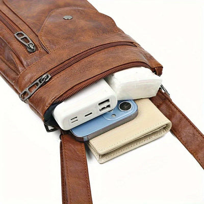 Martha - Bolso bandolera clásico de piel vintage