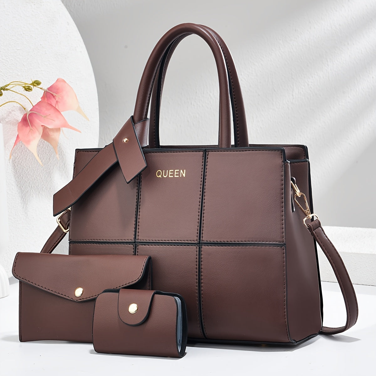 Riley - Conjunto de 3 bolsos de cuero elegantes