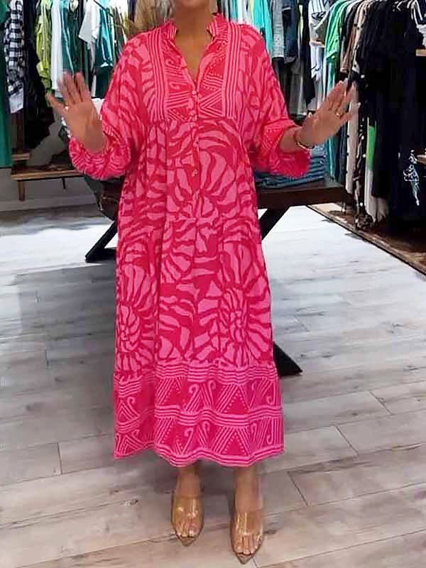 Vestido Jacinda™ con cuello en V estampado 