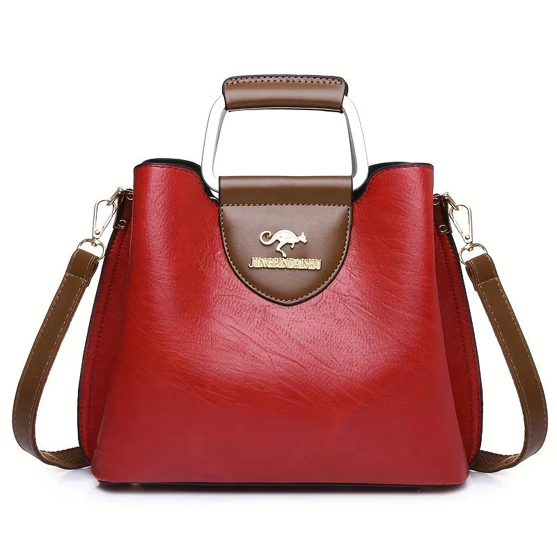Isabella - Elegante bolso de cuero tipo cubo