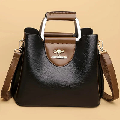 Isabella - Elegante bolso de cuero tipo cubo