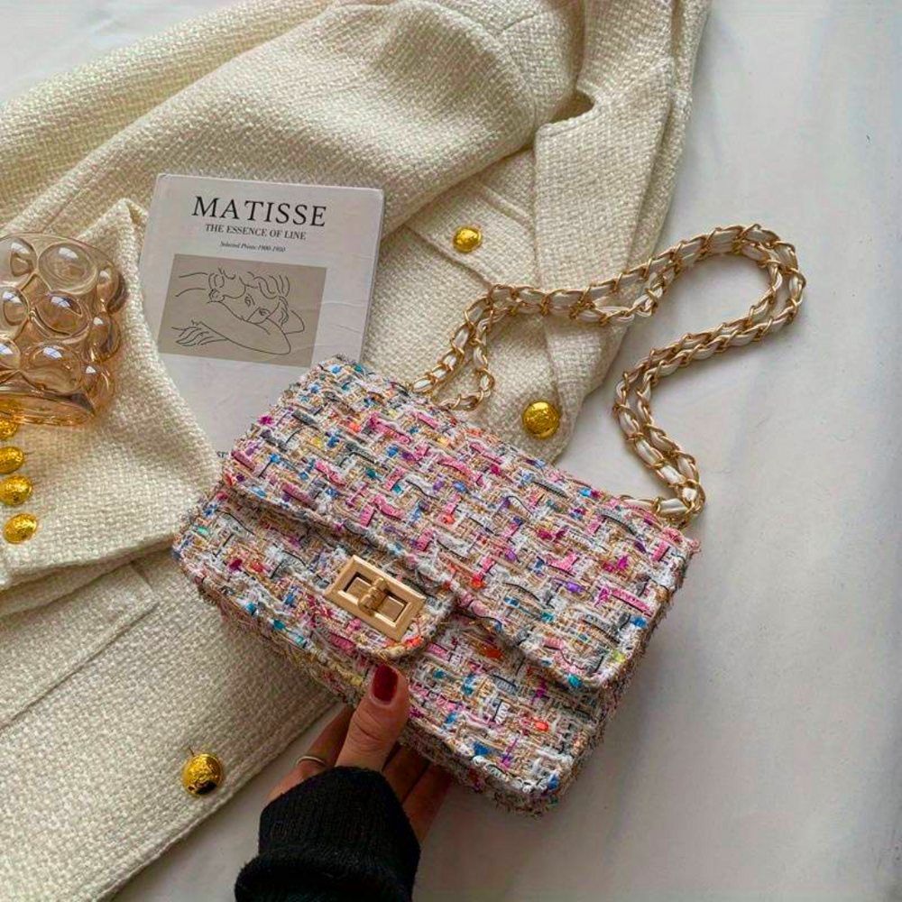 Madison - Bolso de hombro de tweed parisino