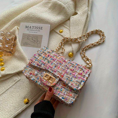 Madison - Bolso de hombro de tweed parisino