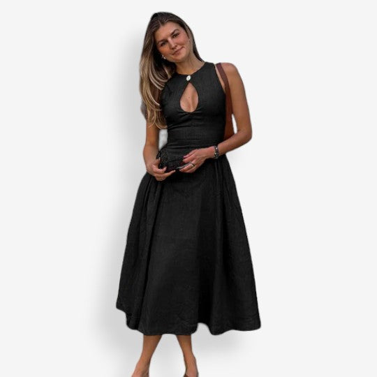 Vestido de lino Giulia™ con 2 prácticos bolsillos 