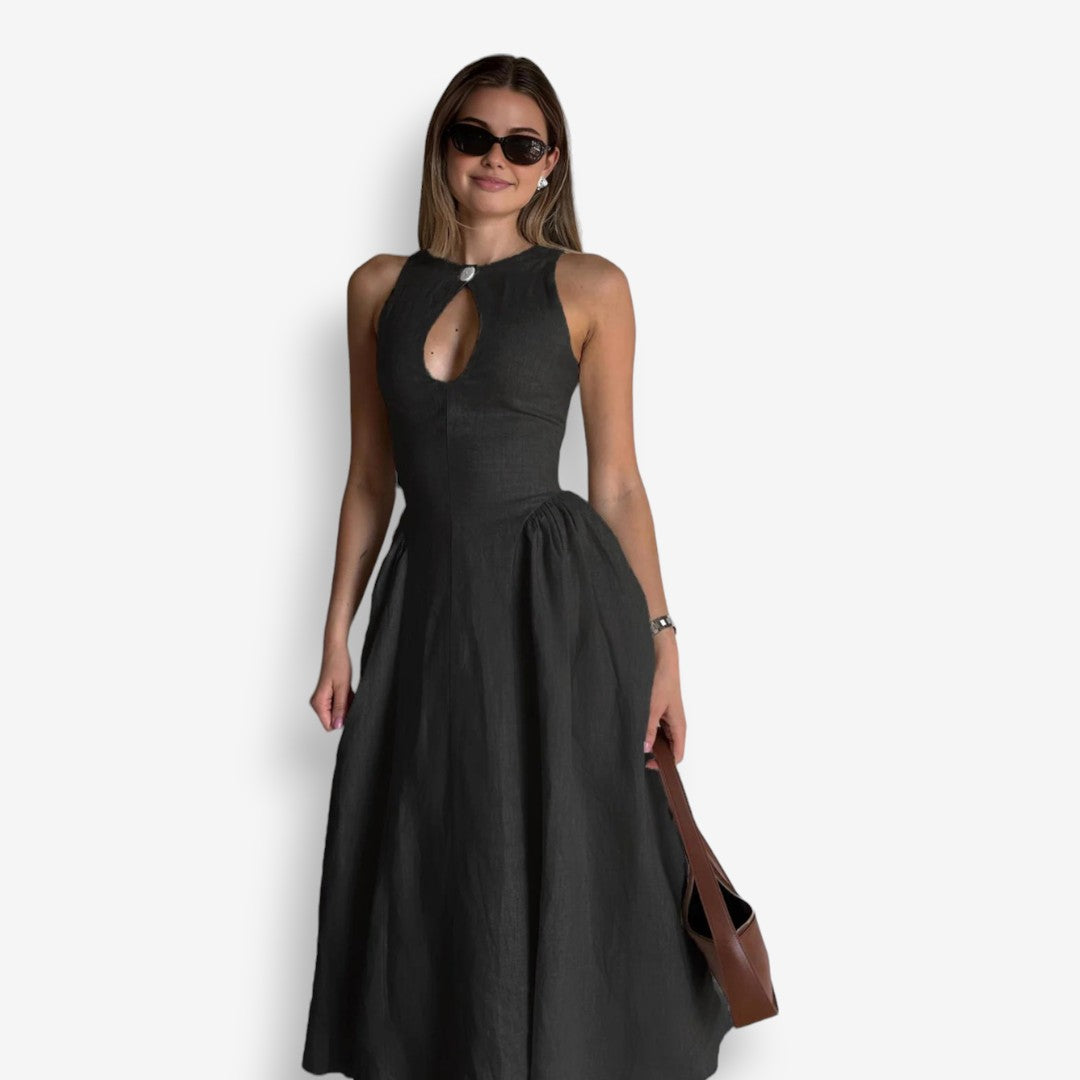 Vestido de lino Giulia™ con 2 prácticos bolsillos 