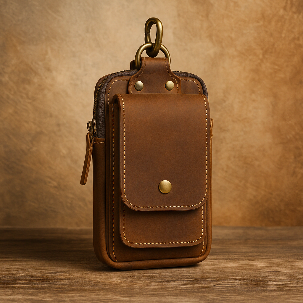 Janet - Riñonera de piel estilo vintage chic