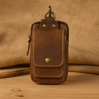 Janet - Riñonera de piel estilo vintage chic