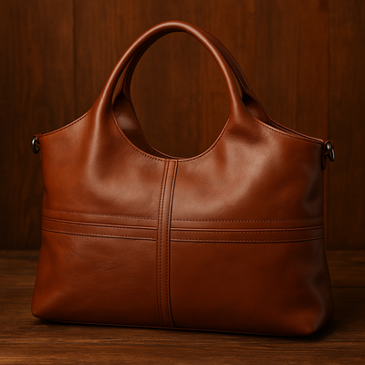 Virginia - Bolso de mano de cuero esencial y elegante