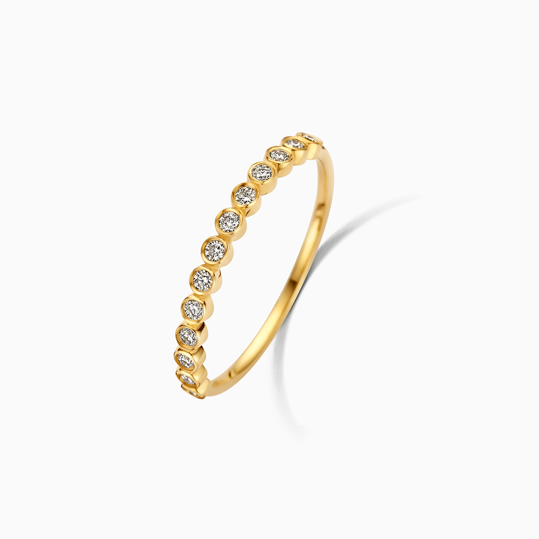 Anillo de burbuja de diamantes | Oro