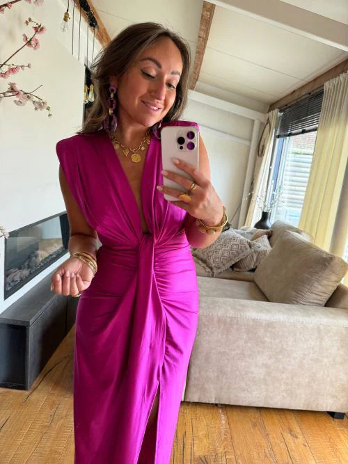 Vestido de fiesta Katida™ con escote en V profundo