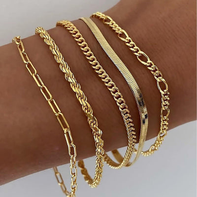 Conjunto de pulseras Ellis Renner | Oro blanco