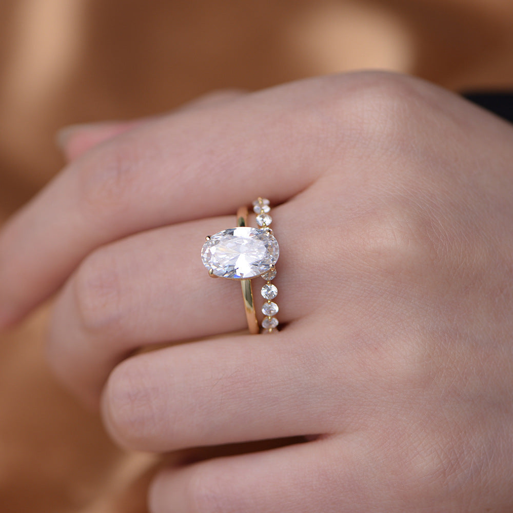 Conjunto de anillos Celia Vireaux | Oro