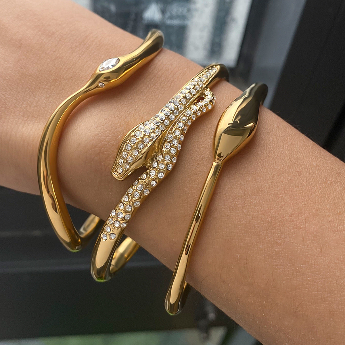 Conjunto de pulseras Cassian Veyne | Oro