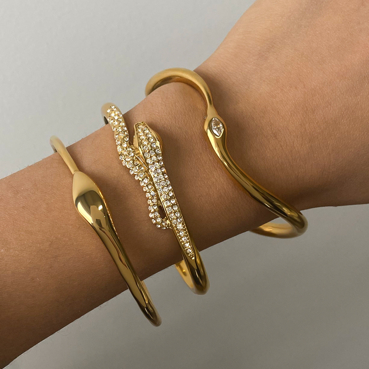 Conjunto de pulseras Cassian Veyne | Oro