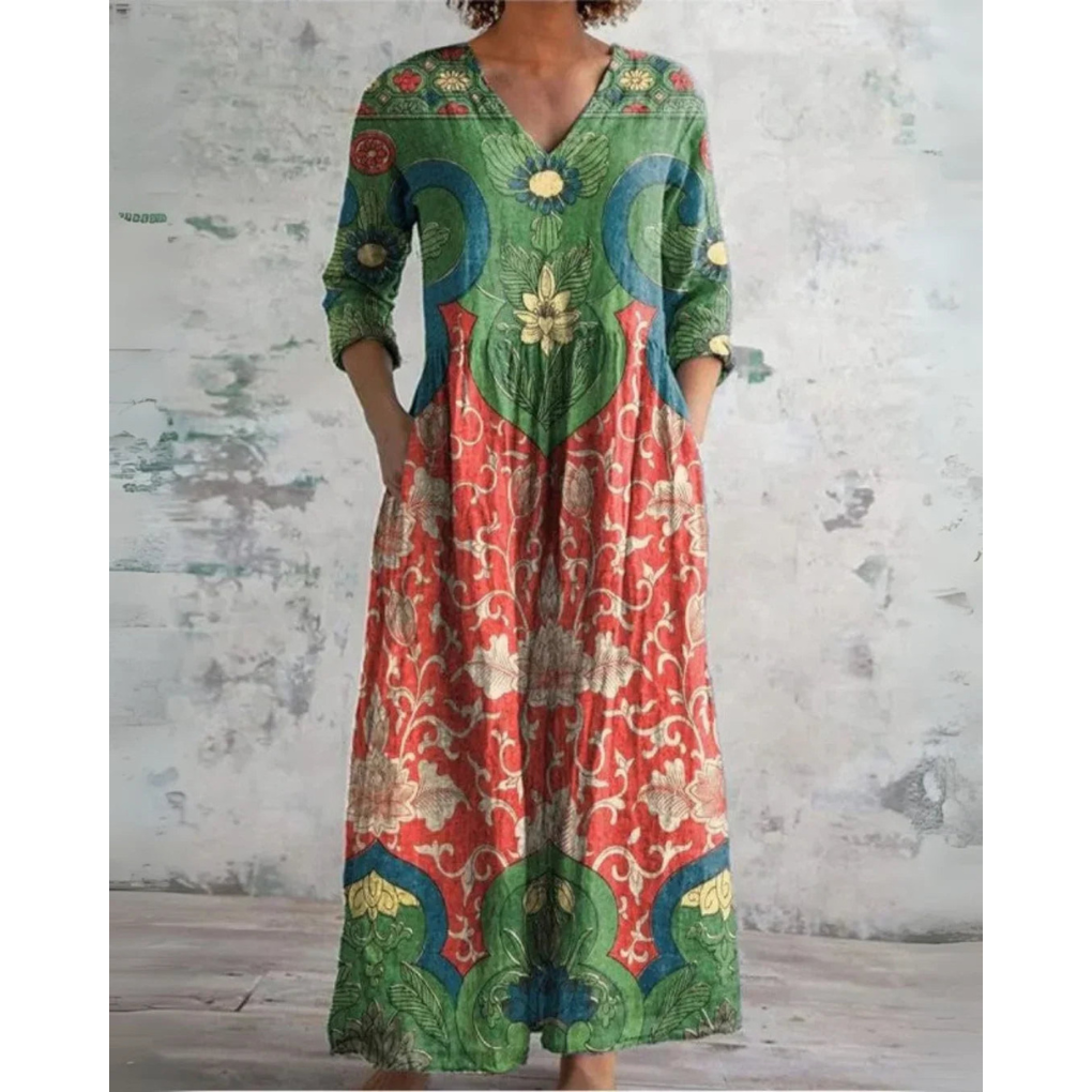 Vestido largo floral vintage Emery™