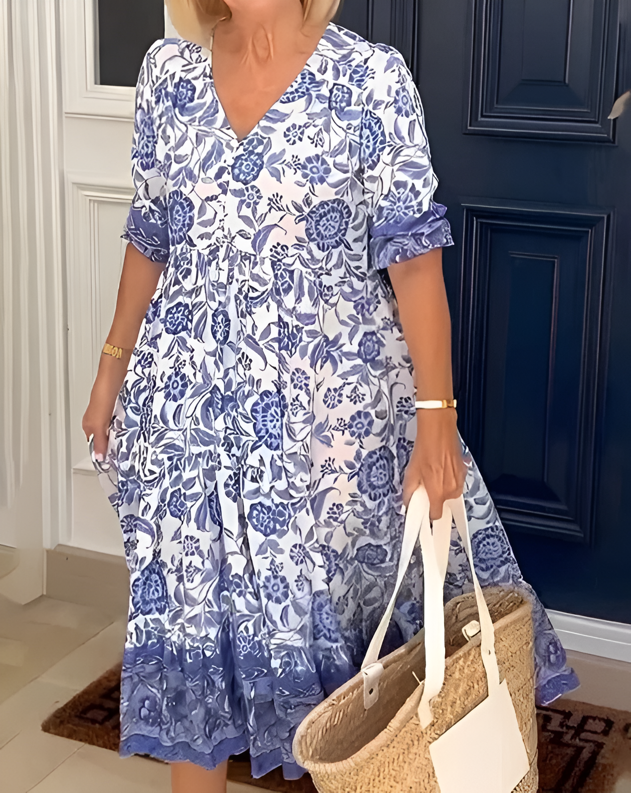 Vestido bohemio con cuello en V Rosetta™