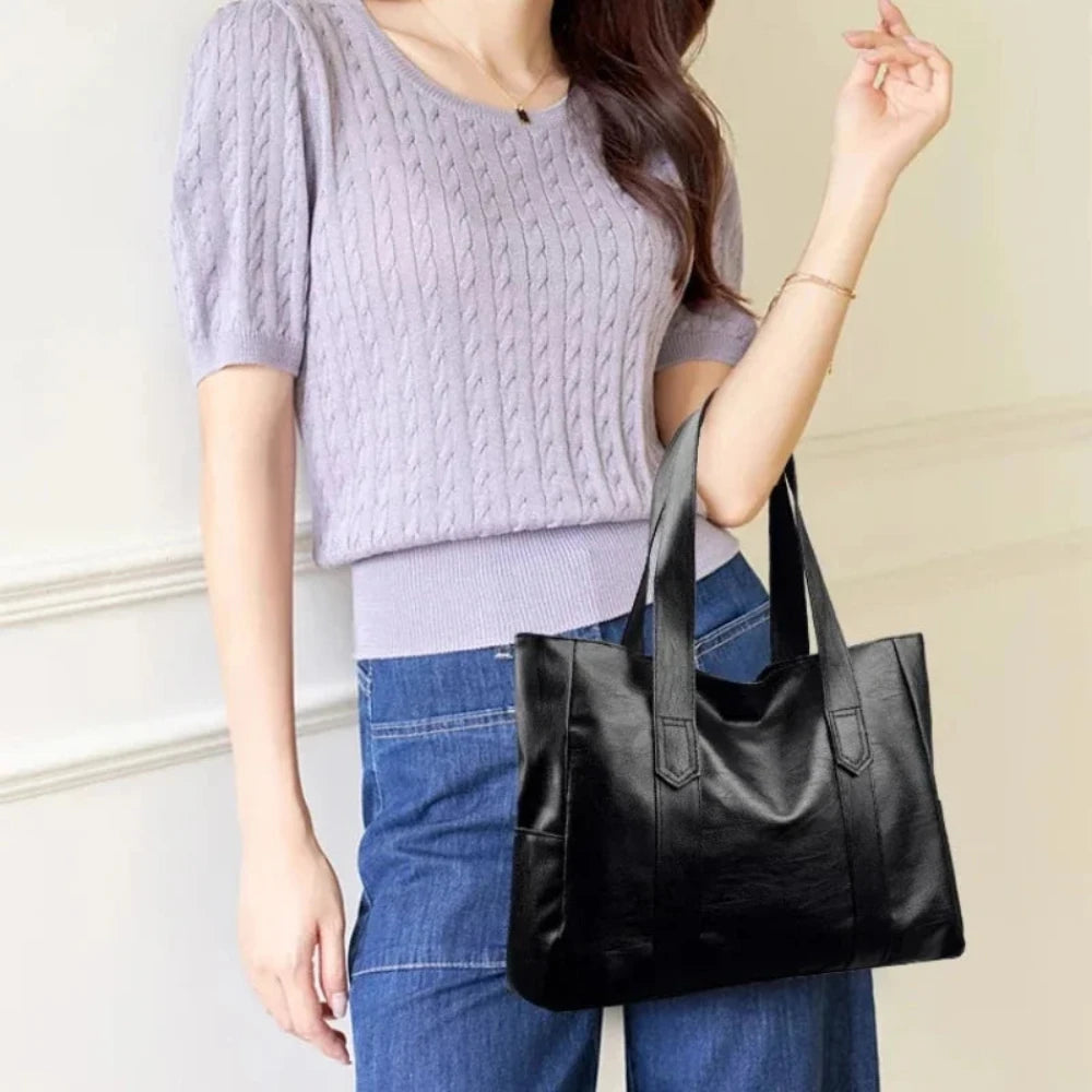 Jane - Bolso de hombro minimalista de cuero de lujo