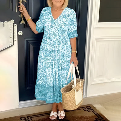 Vestido bohemio con cuello en V Rosetta™