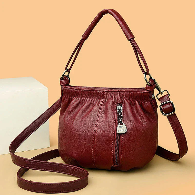 Louise - Bolso de hombro de piel con encanto vintage 