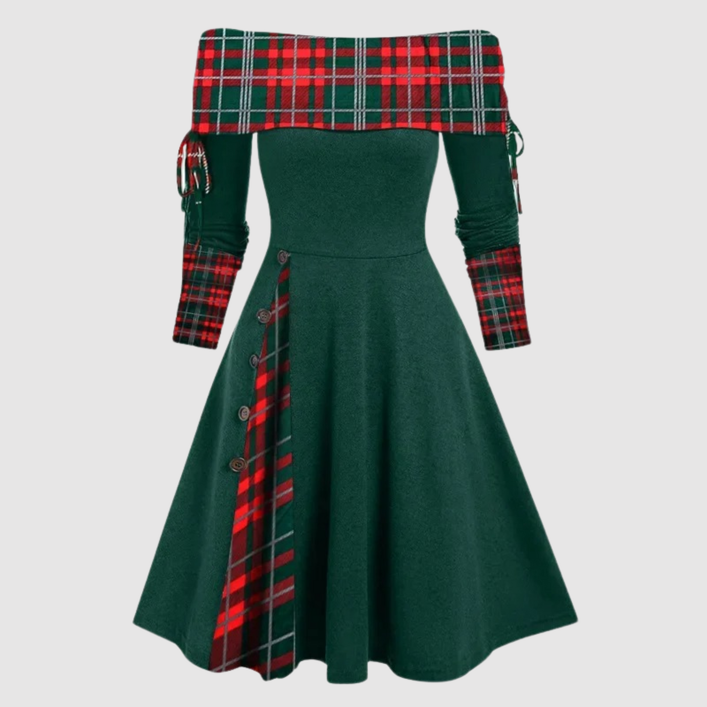 Vestido Molly™ de manga larga y hombros descubiertos