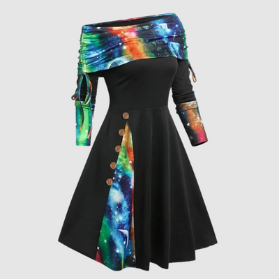 Vestido Molly™ de manga larga y hombros descubiertos