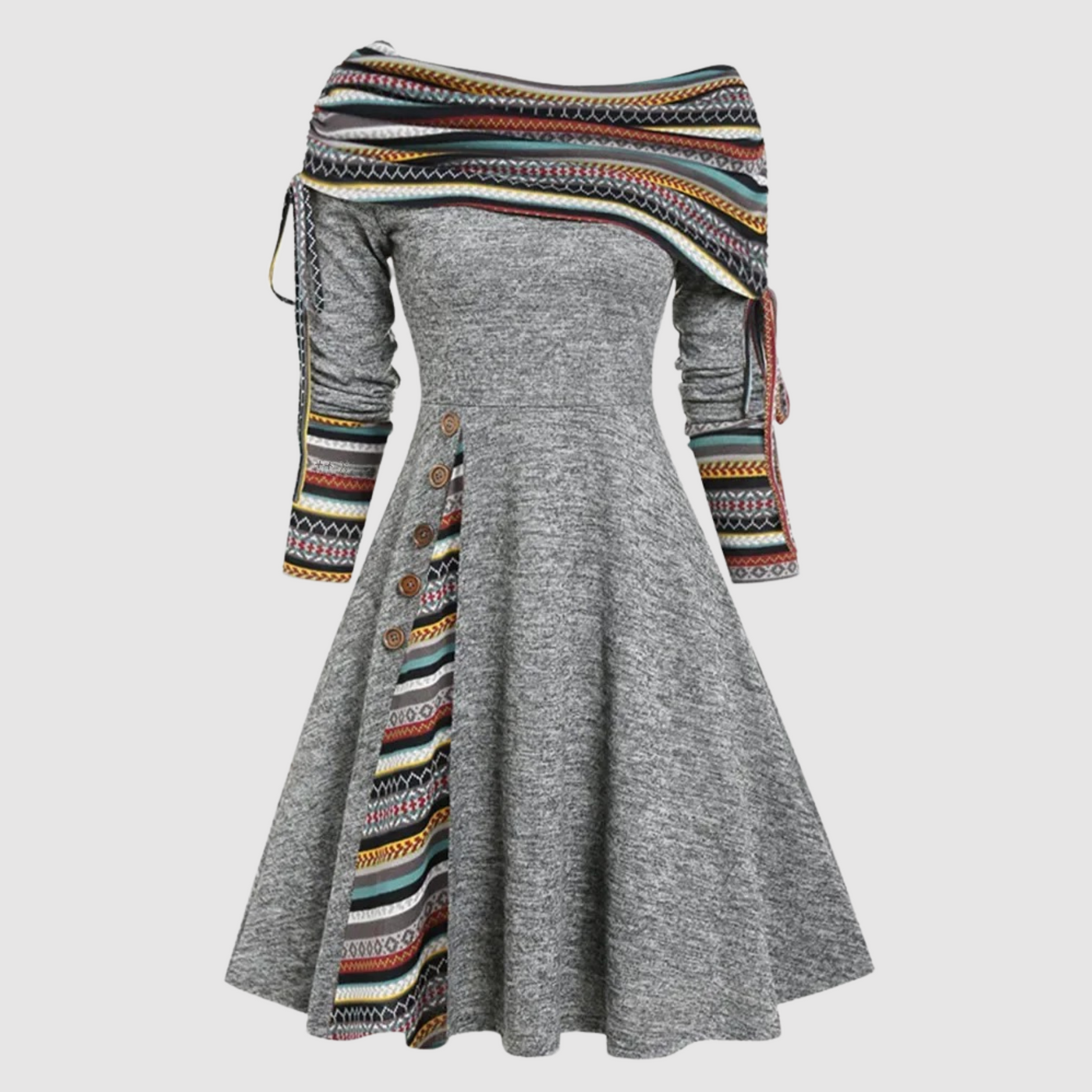 Vestido Molly™ de manga larga y hombros descubiertos